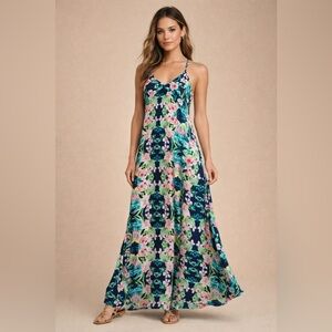 Bobbi Rocco Los Angeles Floral Maxi Dress - Size Small
